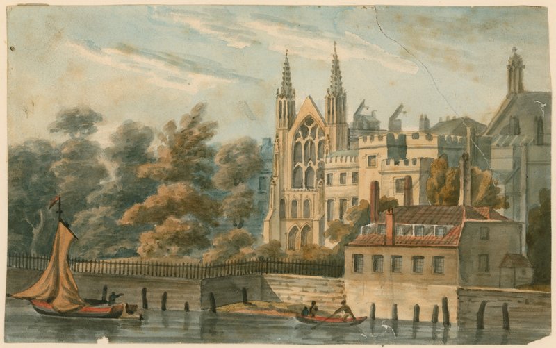 St Stephens Chapel, Speakers House jne, Westminster, Lontoo, Thames-joelta tekijältä English School
