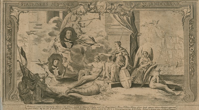 Paperi-almanakka vuodelta 1780 tekijältä English School