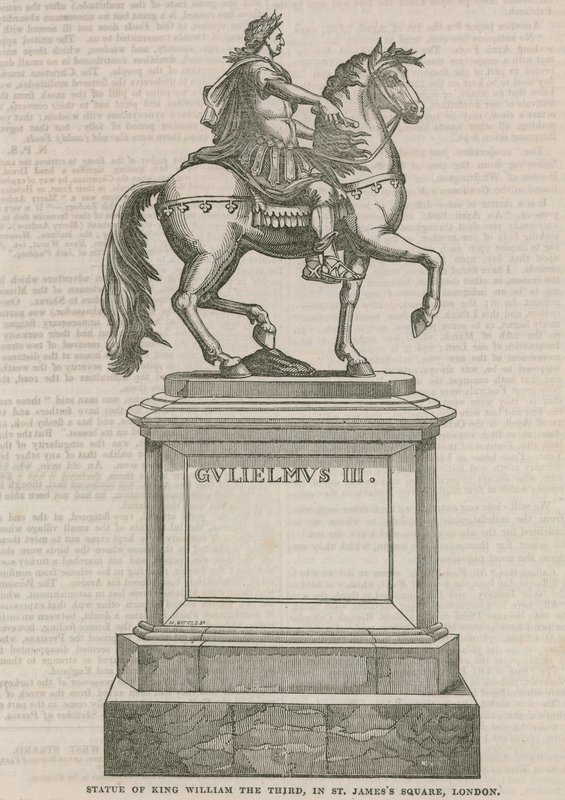Kuningas Vilhelm Kolmannen patsas St James