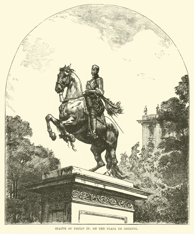 Philip IV:n patsas Plaza de Oriente -aukiolla tekijältä English School