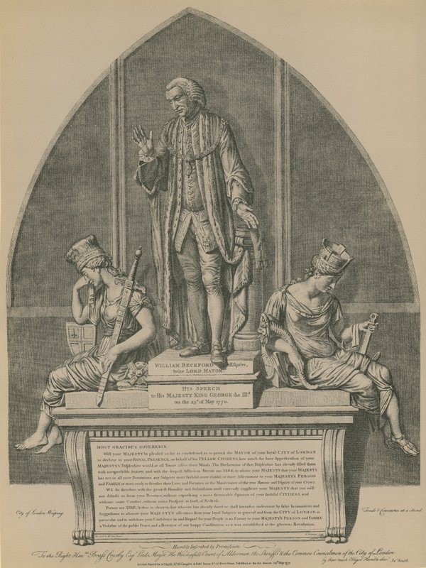 William Beckfordin patsas Guildhallissa Lontoossa tekijältä English School