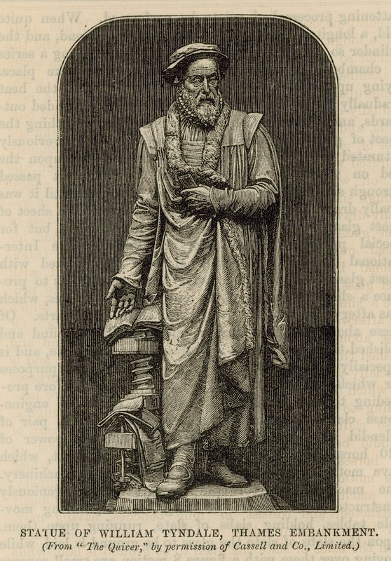 William Tyndalen patsas Thamesin rantakadulla tekijältä English School