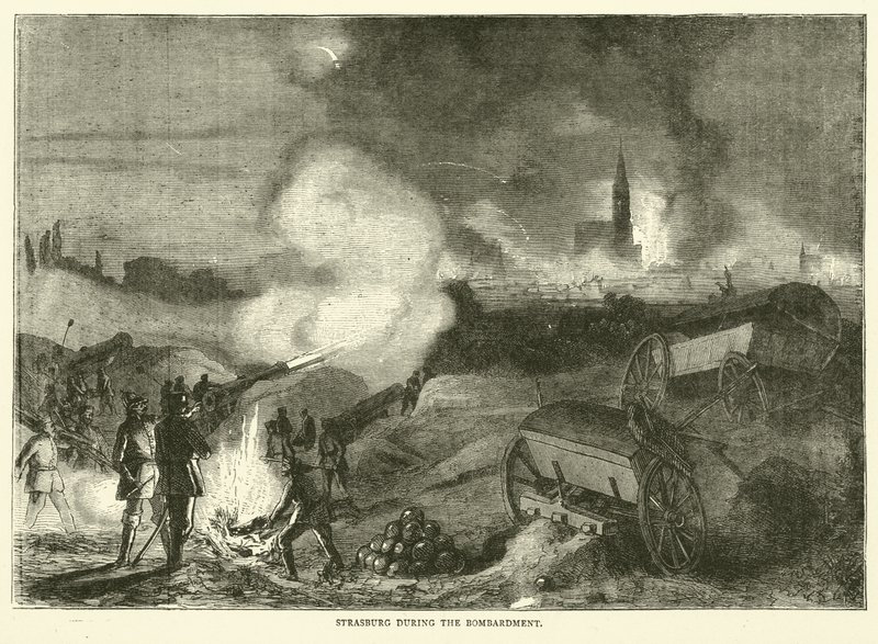 Strasburg pommituksen aikana syyskuussa 1870 tekijältä English School