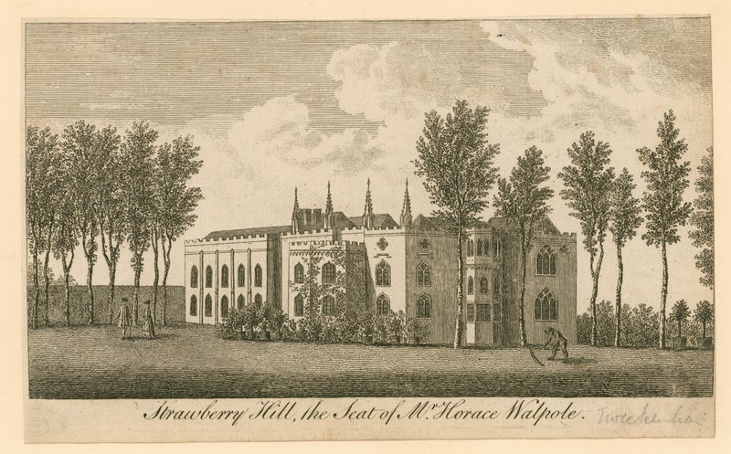 Strawberry Hill, Twickenham, Lontoo; herra Horace Walpolen istuin tekijältä English School