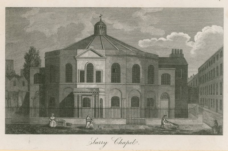 Surrey Chapel, Blackfriars Road, Southwark (Rowland Hills Chapel) tekijältä English School
