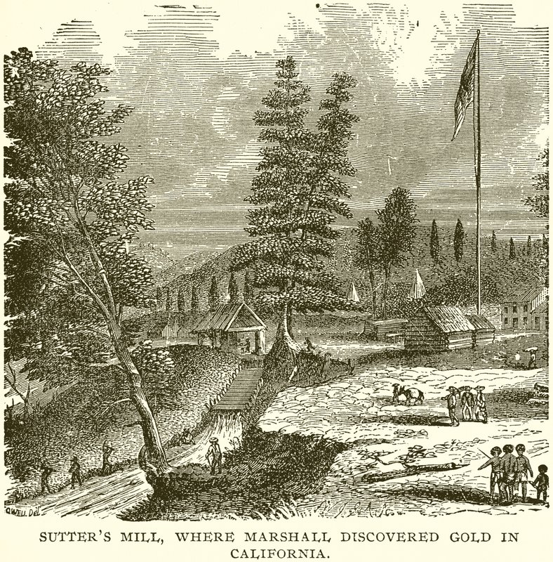Sutters Mill, jossa Marshall löysi kullan Kaliforniassa tekijältä English School