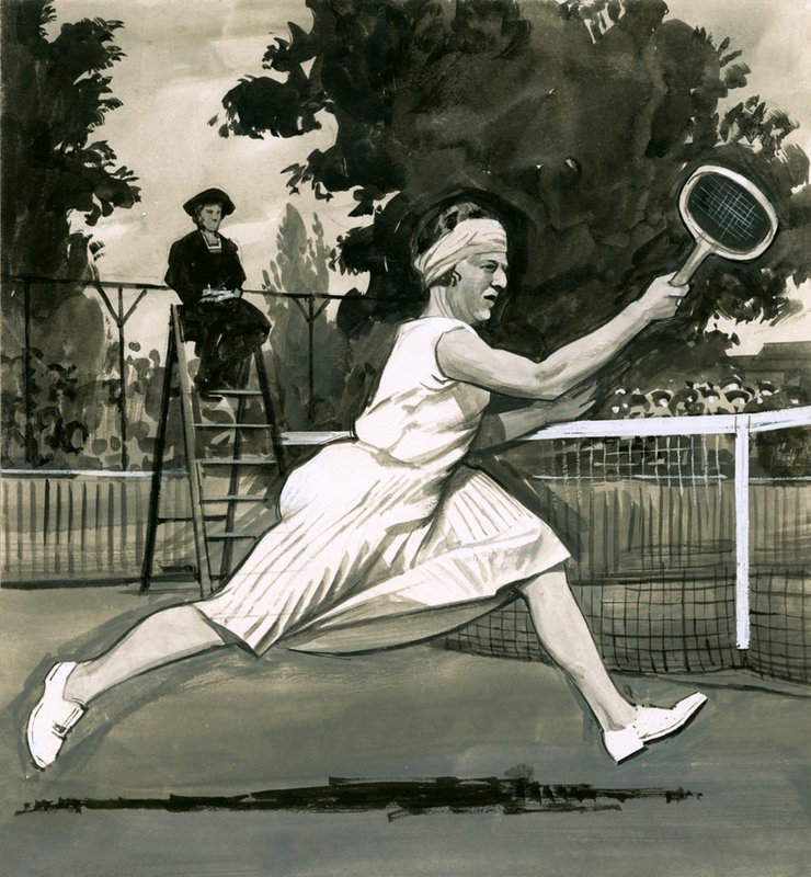 Suzanne Lenglen, naisten yksinpelin mestari tekijältä English School