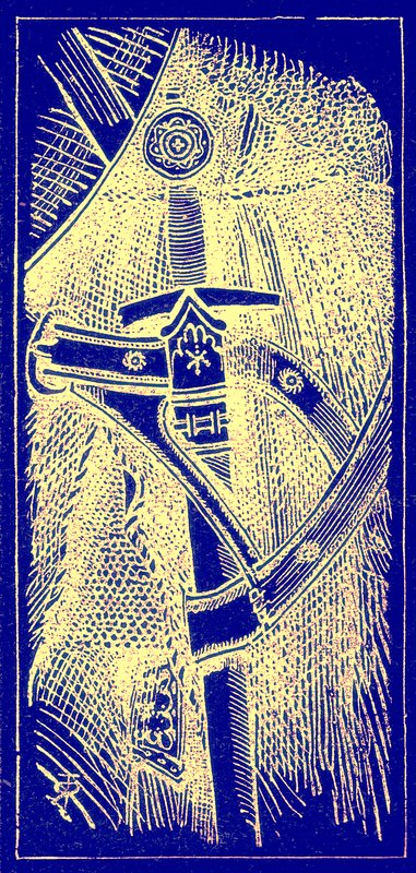 Sword, kuvitus teoksesta The Illustrated History of the World, julkaistu noin 1880 (digitaalisesti paranneltu kuva) tekijältä English School