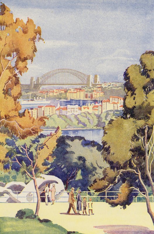 Sydneyn silta (värilitografia) tekijältä English School