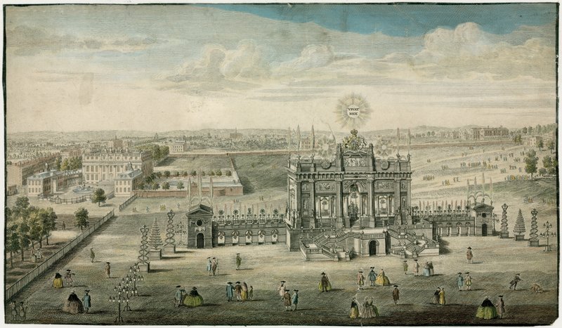 Temppeli Aix la Chapellen rauhan kunniaksi 1749 tekijältä English School