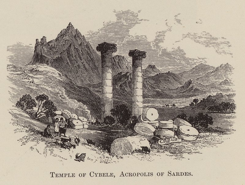 Cybelen temppeli, Sardesin akropolis (kaiverrus) (kaiverrus) tekijältä English School