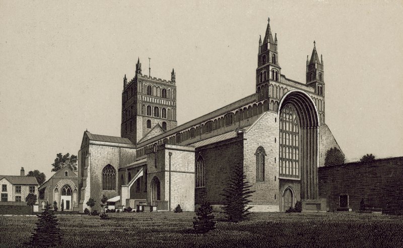 Tewkesbury Abbey (litografia) tekijältä English School