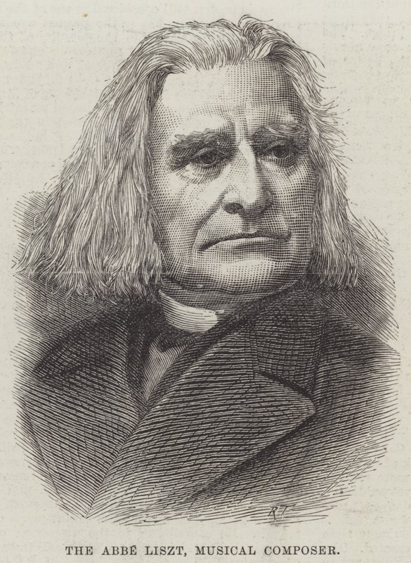 Abbe Liszt, musiikillinen säveltäjä (kaiverrus) tekijältä English School