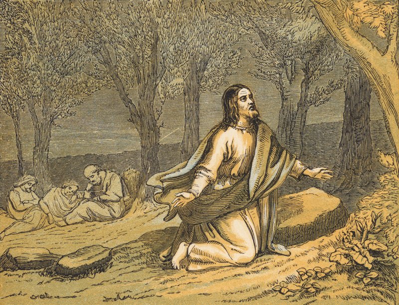 Agony in the Garden (värillinen kaiverrus) tekijältä English School