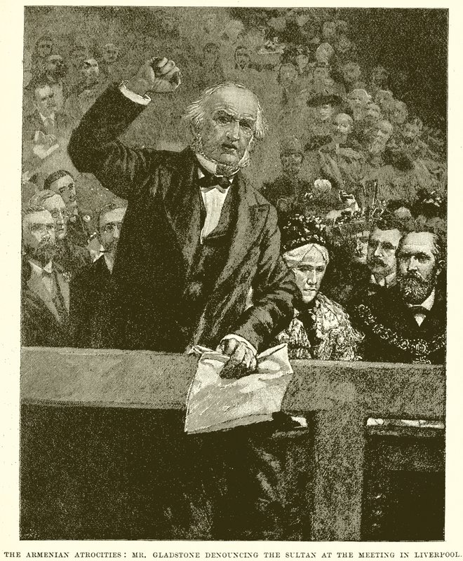 Armenian julmuudet: Mr. Gladstone tuomitsi sulttaanin Liverpoolin kokouksessa tekijältä English School