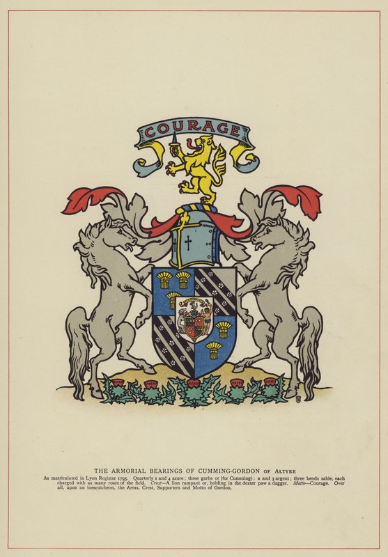 Cumming-Gordon of Altyren aselaakerit (väri litho) tekijältä English School