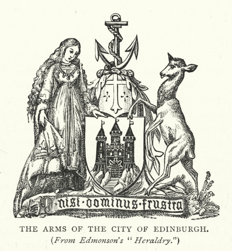 Edinburghin kaupungin käsivarret (kaiverrus) tekijältä English School