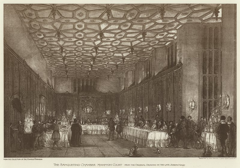 Juhlasali, Hampton Court (litho) tekijältä English School