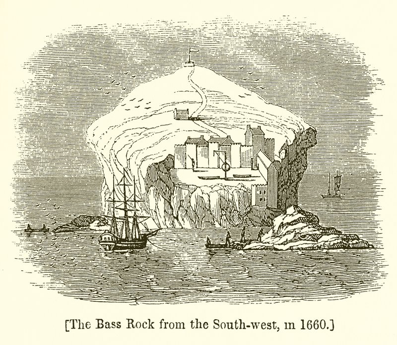 Bass Rock lounaasta, vuonna 1660 tekijältä English School