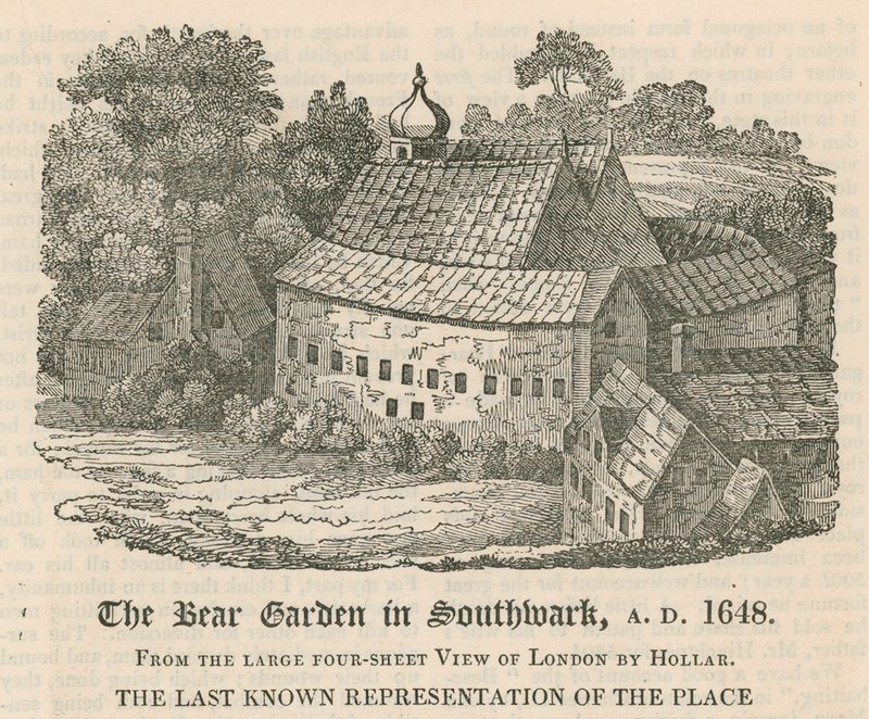Karhupuutarha Southwarkissa, 1648 jKr tekijältä English School