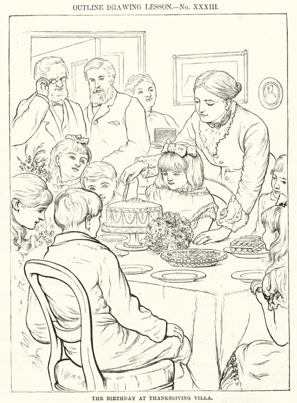Syntymäpäivä Thanksgiving Villassa (kaiverrus) tekijältä English School