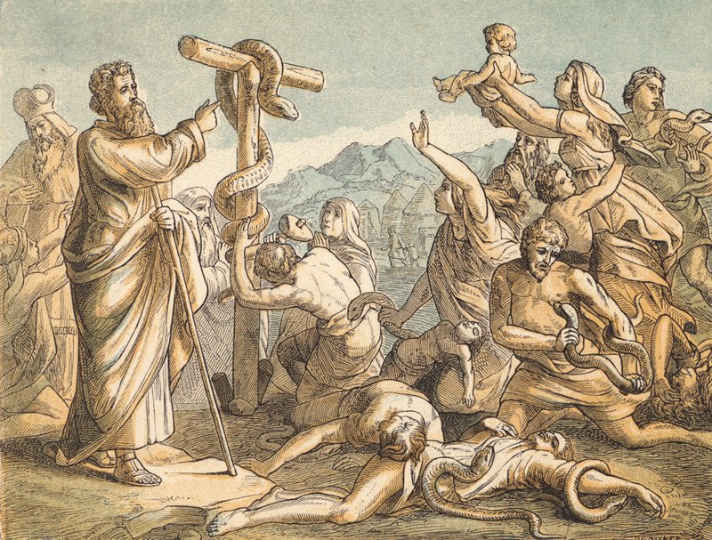 The Brazen Serpent (värillinen kaiverrus) tekijältä English School