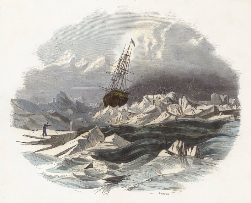 The Breaking up of Ice-Floes (värillinen kaiverrus) tekijältä English School