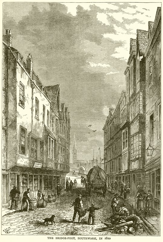 The Bridge-Foot, Southwark, vuonna 1810 tekijältä English School