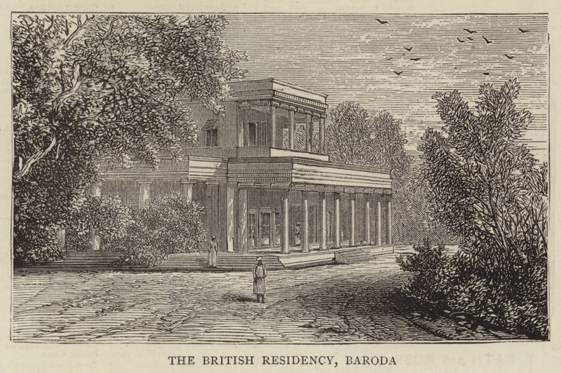 Brittiläinen residenssi, Baroda (kaiverrus) tekijältä English School