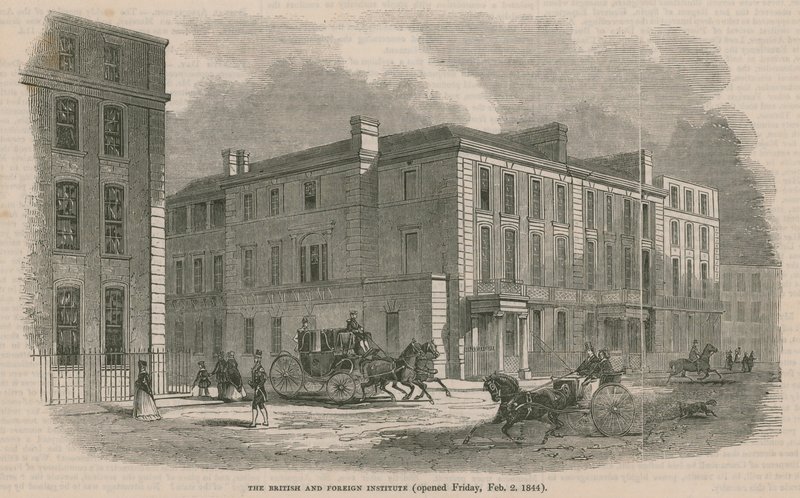 British and Foreign Institute avattiin perjantaina 2. helmikuuta 1844 tekijältä English School