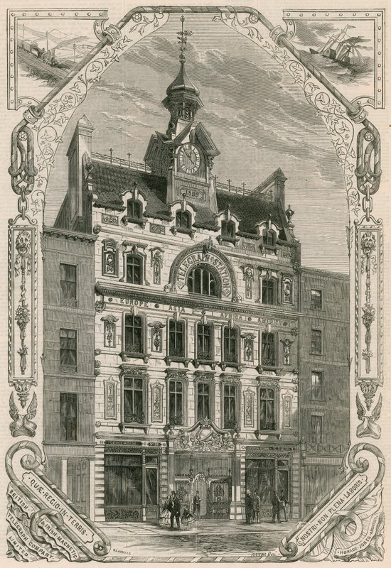 British ja Irish Magnetic Telegraph Companyn toimistot, Threadneedle Street, Lontoo tekijältä English School