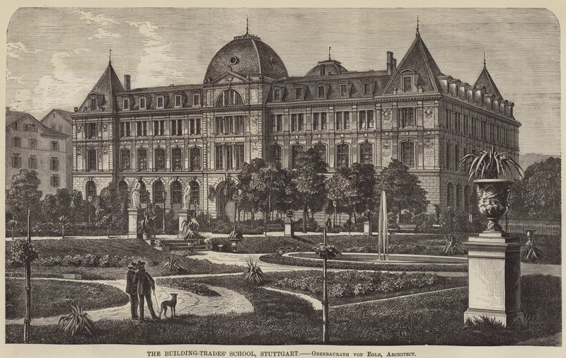 Rakennusalan koulu, Stuttgart (kaiverrus) tekijältä English School
