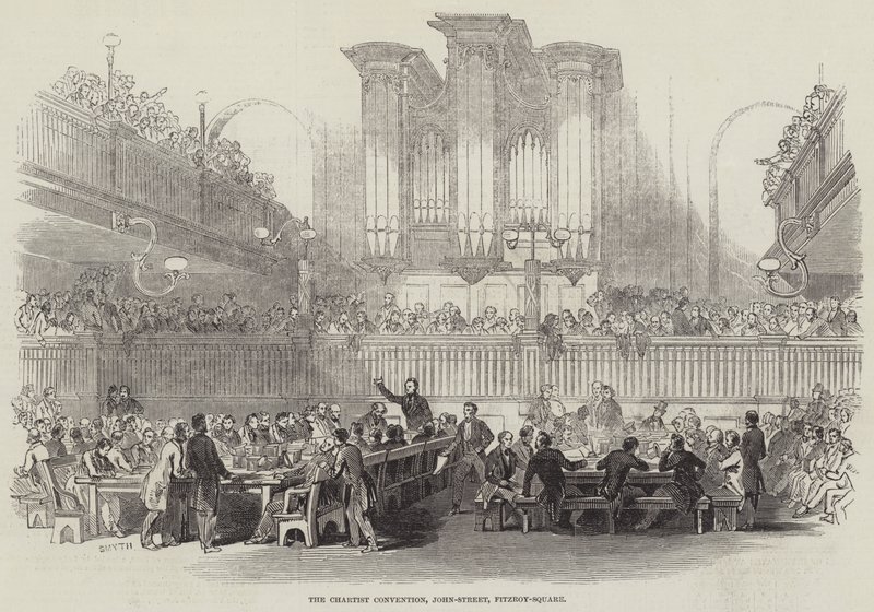 Chartist Convention, John-Street, Fitzroy-Square (kaiverrus) tekijältä English School
