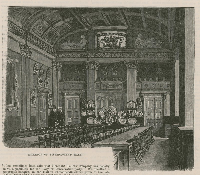 Kaupungin kiltat: The Fishmongers Company: Fishmongers Hallin sisustus tekijältä English School