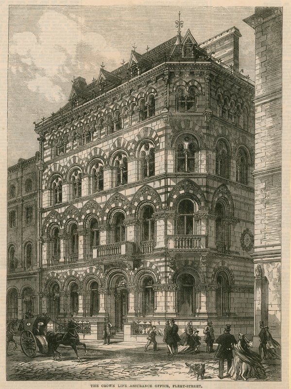 Crownin henkivakuutustoimisto, Fleet Street, Lontoo tekijältä English School