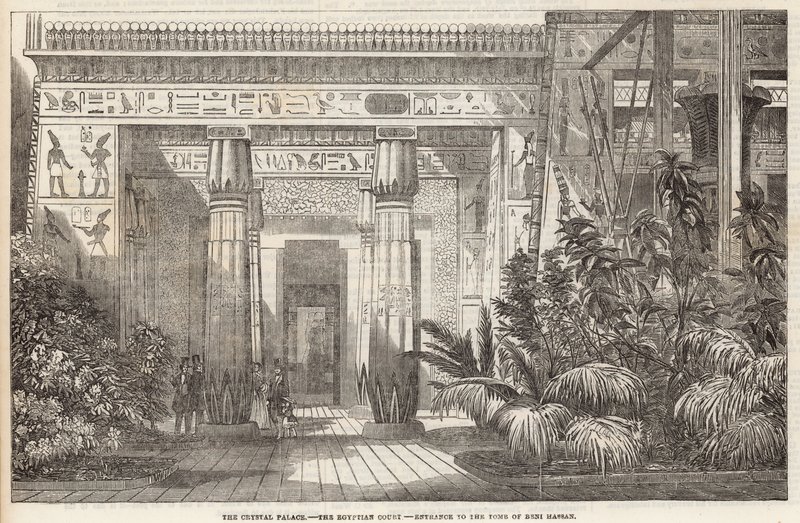 Crystal Palace: Egyptin tuomioistuin, sisäänkäynti Beni Hassanin haudalle tekijältä English School