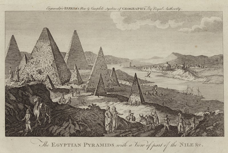 Egyptiläiset pyramidit, joista on näkymät osalle Niilistä tekijältä English School