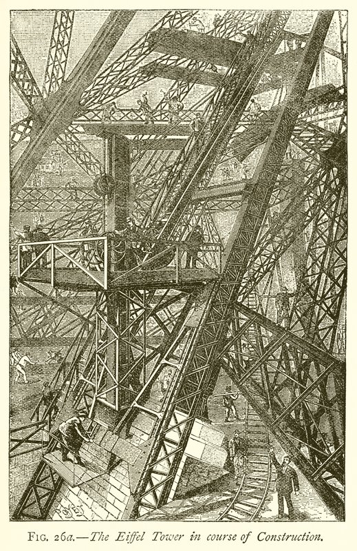 Eiffel-torni rakennusvaiheessa tekijältä English School