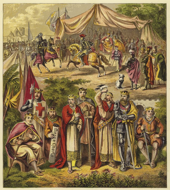 Kahdeksan ensimmäistä Plantagenet Kings; Kuningas Henrik II, kuningas Richard I, kuningas Johannes, kuningas Henrik III, kuningas Edward I, kuningas Edward II, kuningas Edward III, kuningas Richard II tekijältä English School