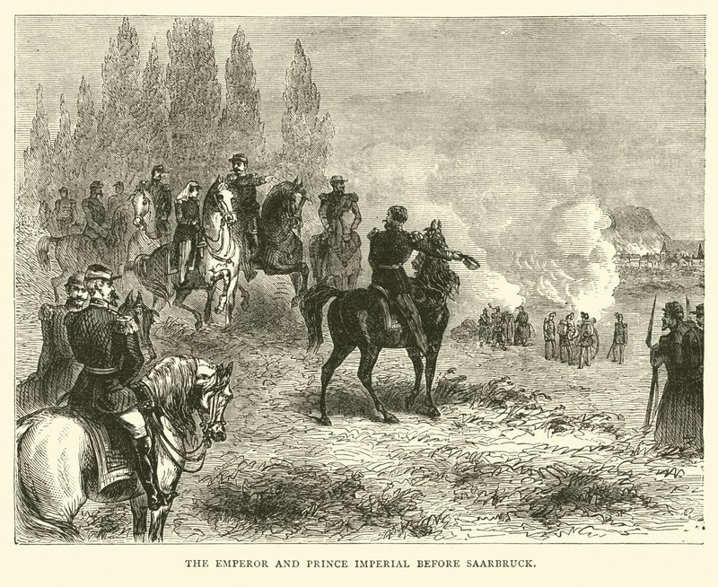 Keisari ja prinssi keisarillinen ennen Saarbrückiä, elokuuta 1870 tekijältä English School