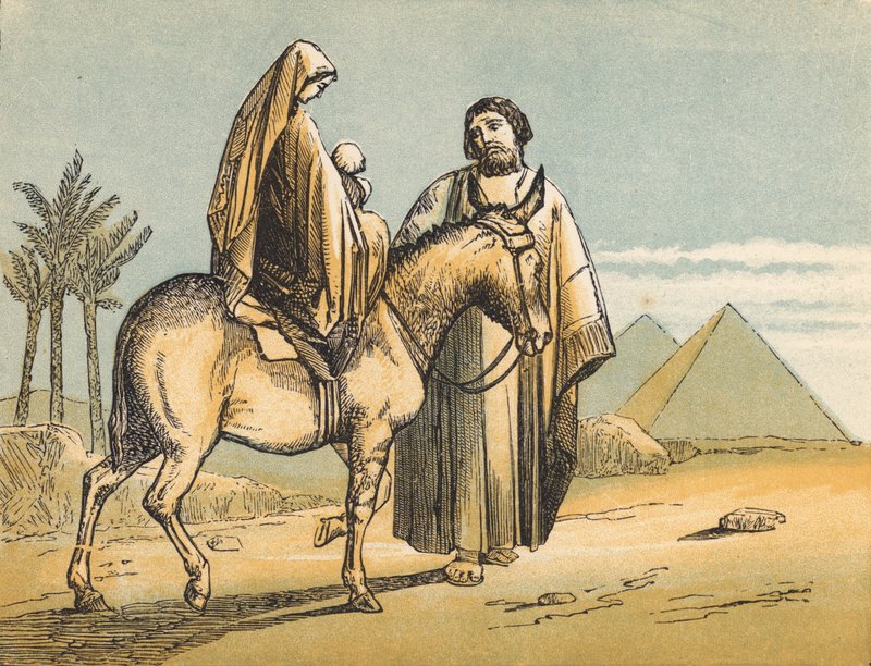 Lento Egyptiin (värillinen kaiverrus) tekijältä English School