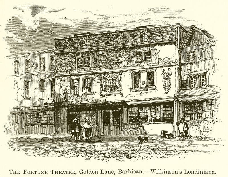 Fortune Theatre, Golden Lane, Barbican. - Wilkinsons Londiniana tekijältä English School