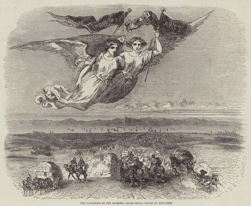 The Gathering of the Nations, allegorical Design by Johannot (kaiverrus) tekijältä English School