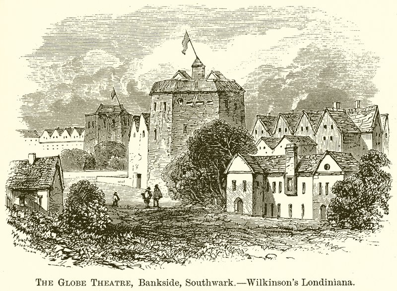 The Globe Theatre, Bankside, Southwark. - Wilkinsons Londiniana tekijältä English School