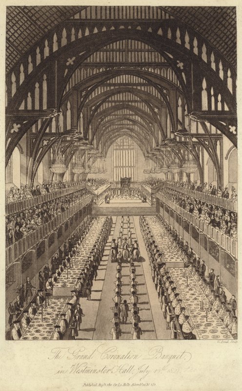 Grand Coronation Banketti Westminster Hallissa tekijältä English School