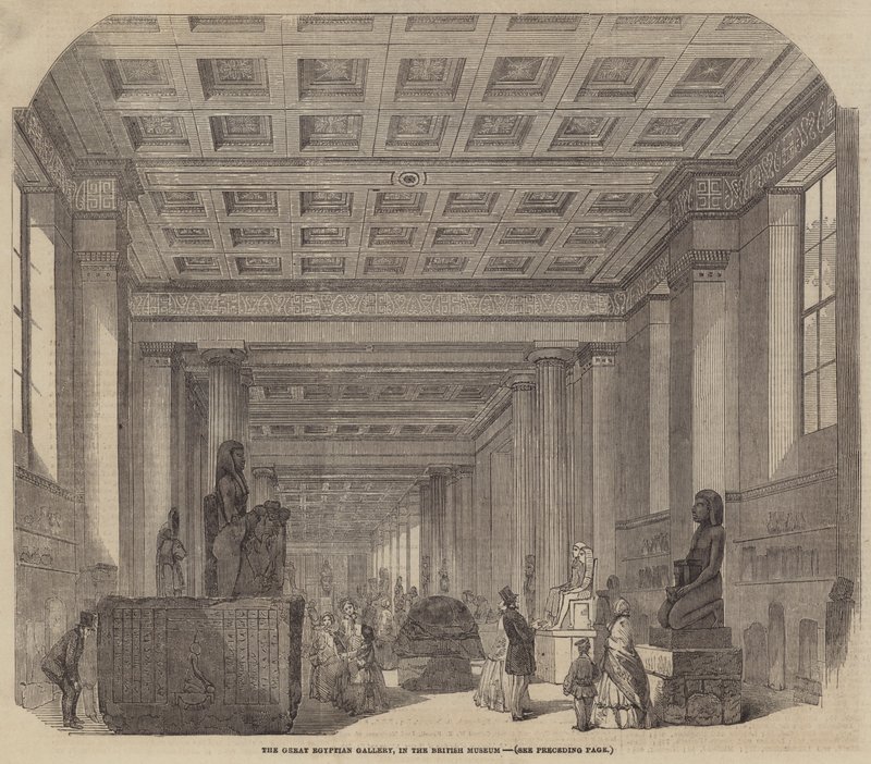 Great Egyptian Gallery, British Museumissa (kaiverrus) tekijältä English School