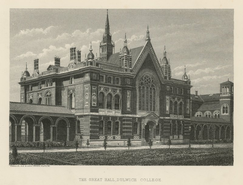 Dulwich Collegen suuri sali tekijältä English School