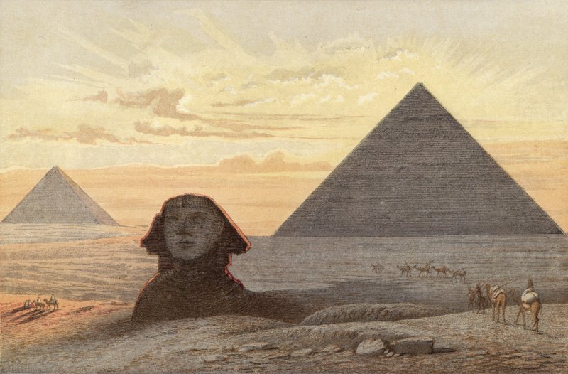 Suuri sfinksi ja Gizehin pyramidit tekijältä English School