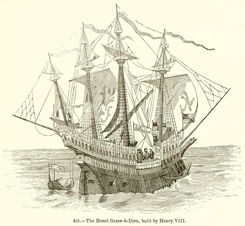 Henri Grace-a-Dieu, jonka rakensi Henrik VIII tekijältä English School