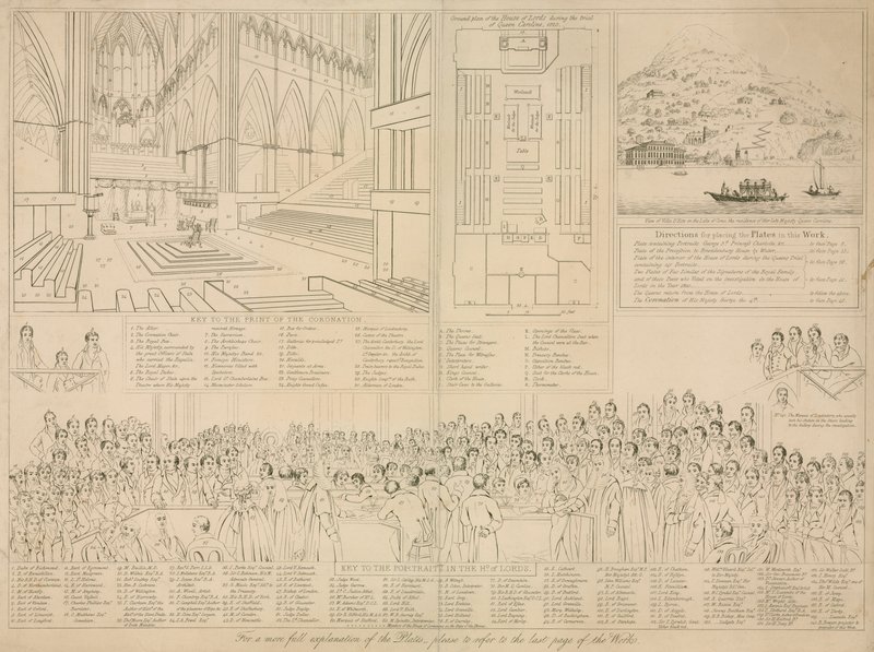 House of Lords Queen Carolinea koskevan oikeudenkäynnin aikana vuonna 1820 tekijältä English School